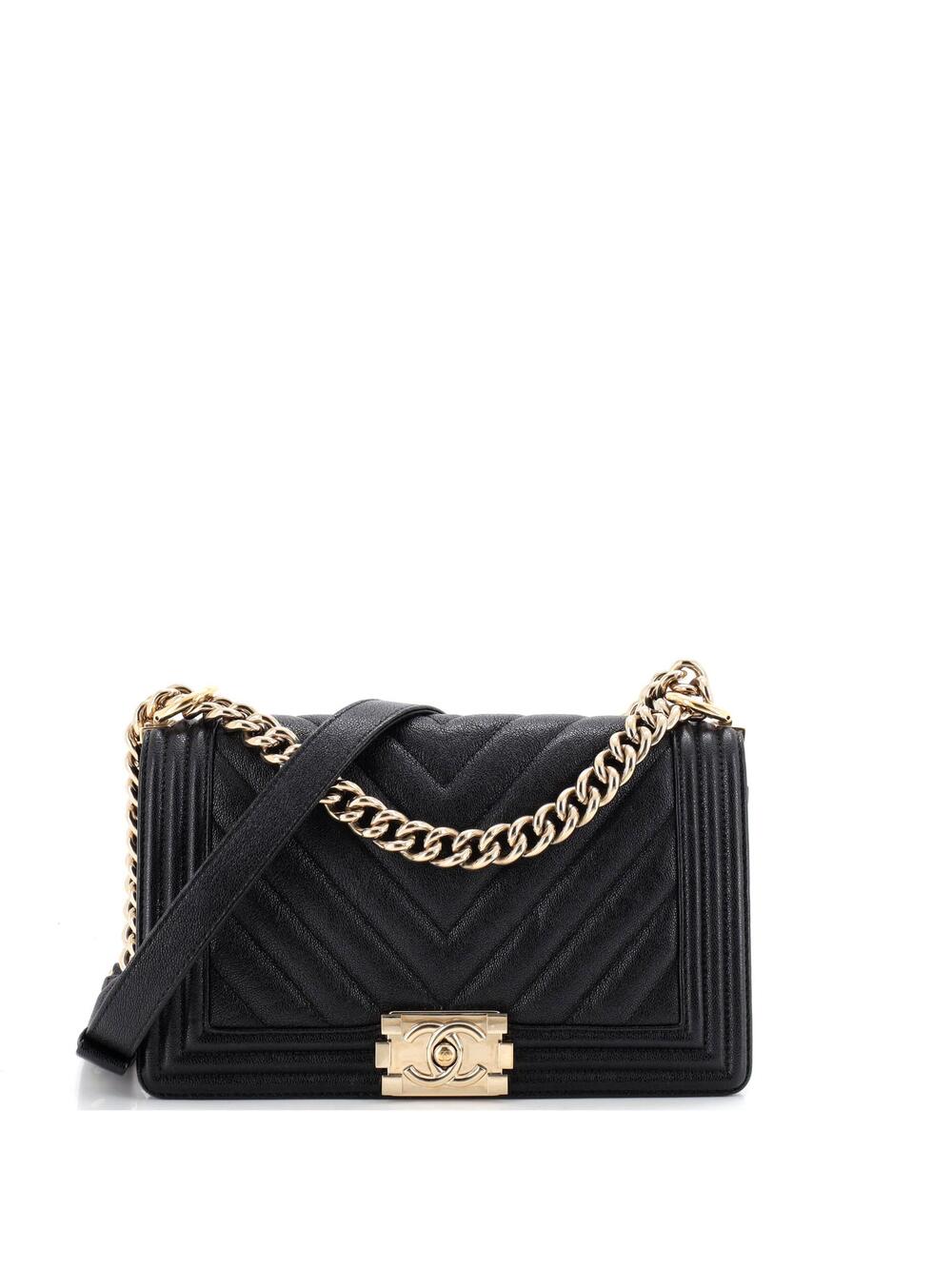 Chanel Boy Flap Bag Chevron Caviar Old #371215C38B